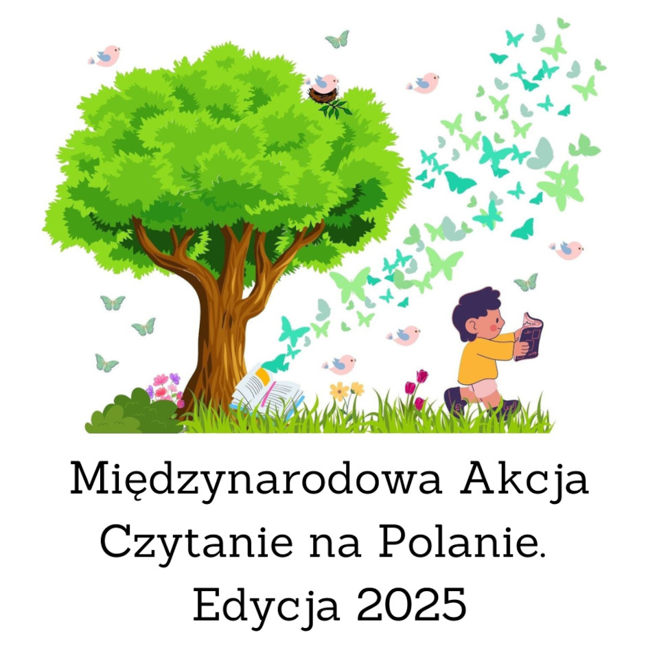 Grafika akcji Czytanie na polanie 2025